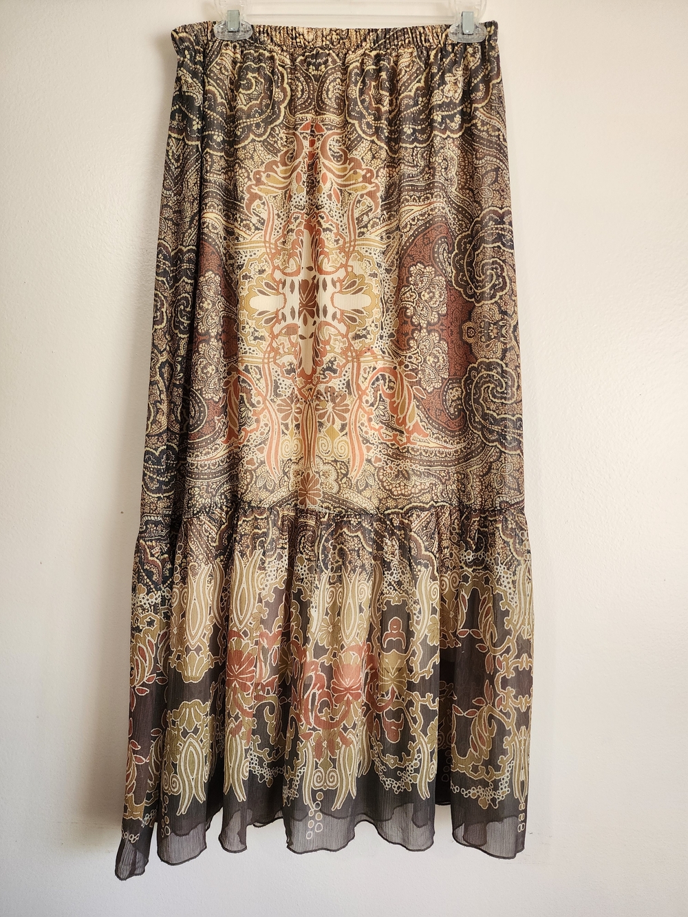 Sandler Brown Multi Paisley Tiered Maxi Skirt